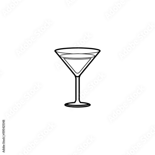 martini glass icon isolated on transparent background
