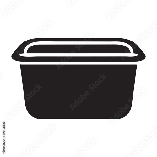 food container silhouette vector icon illustration