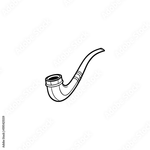 tobacco pipe icon on transparent background
