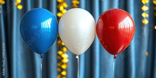 Colorful Balloons Against a Festive Backdrop for Celebrations and Events. photo