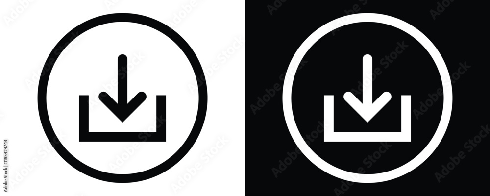 Download icon set- Vector 10 eps. Download icon set- Vector 10 eps.
