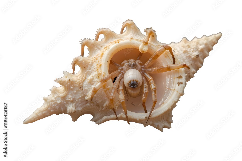 spider conch seashell isolated spider conch seashell isolated