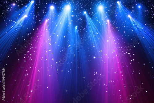 Vibrant Stage Lighting with Sparkling Effects