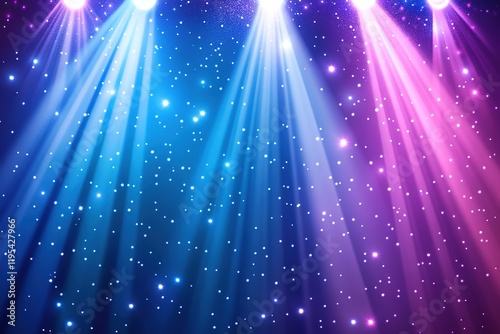 Vibrant Stage Lighting with Sparkling Effects