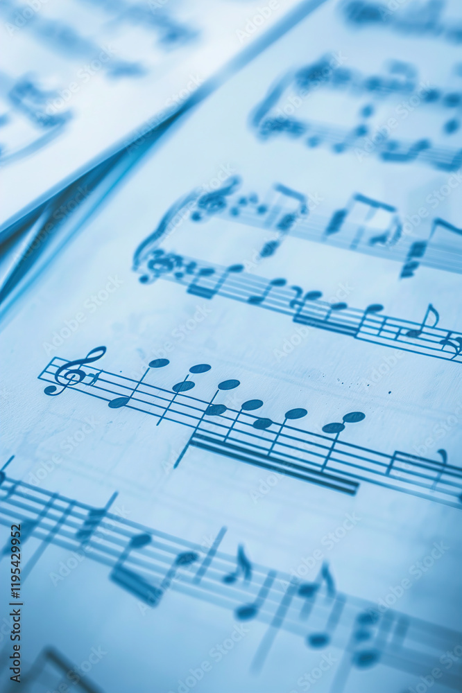 Silhouettes of music notes on sheet, composing app, karaoke, white background Silhouettes of music notes on sheet, composing app, karaoke, white background