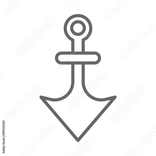 Naval Anchor Icon Design