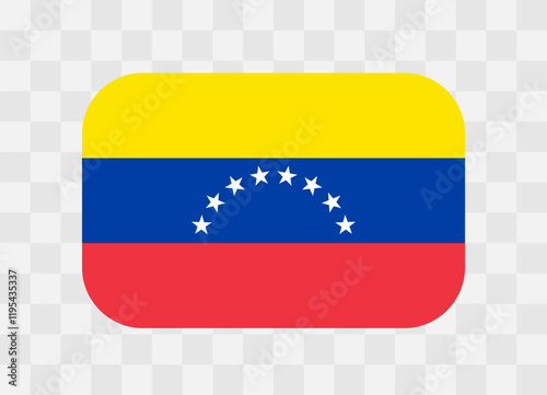 Free Download Venezuela flag - rounded rectangle colorful flag representing a country cultural identity and heritage. The essence of national pride and unity. Vector flag on transparent background. - GFXLoad