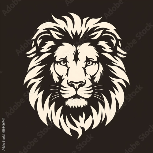 Minimalist roaring lion face icon logo vector illustration, created with bold strokes and a clean, modern style. Perfect for branding, mascots, heraldic symbols, and powerful corporate identity.