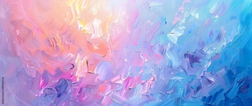 A beautiful abstract art piece showcasing a blend of cool blue and warm pink pastel brushstrokes in dynamic motion. A beautiful abstract art piece showcasing a blend of cool blue and warm pink pastel brushstrokes in dynamic motion.