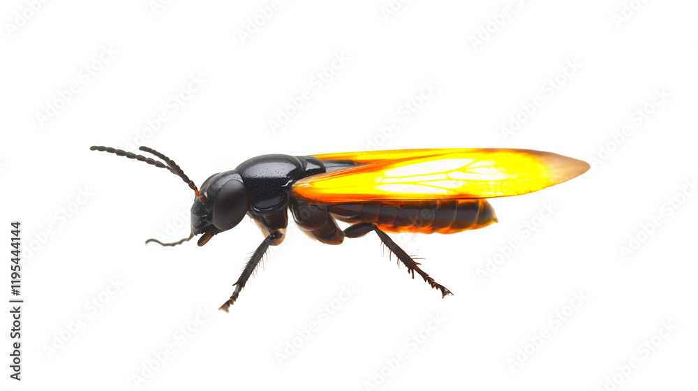 A luminous firefly glowing isolated on a transparent background, PNG A luminous firefly glowing isolated on a transparent background, PNG