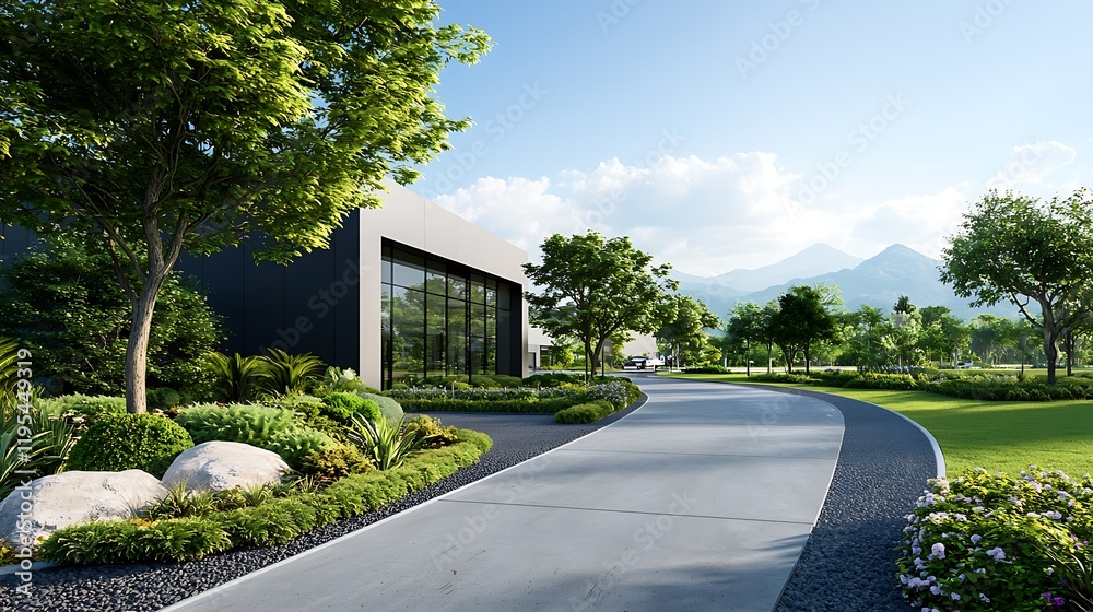 custom made wallpaper toronto digitalAerial view of a modern eco industrial park featuring energy efficient buildings lush landscaping and innovative geothermal power technology