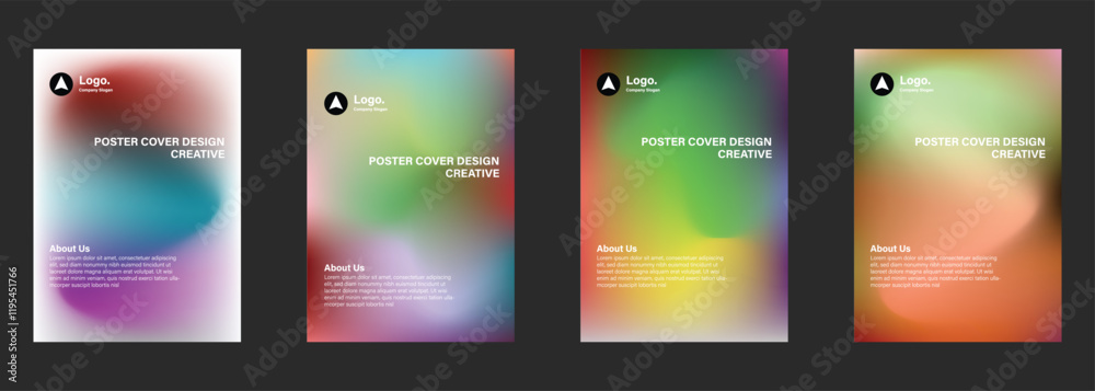 Obraz premium Creative Poster Cover Designs with Gradient Blends