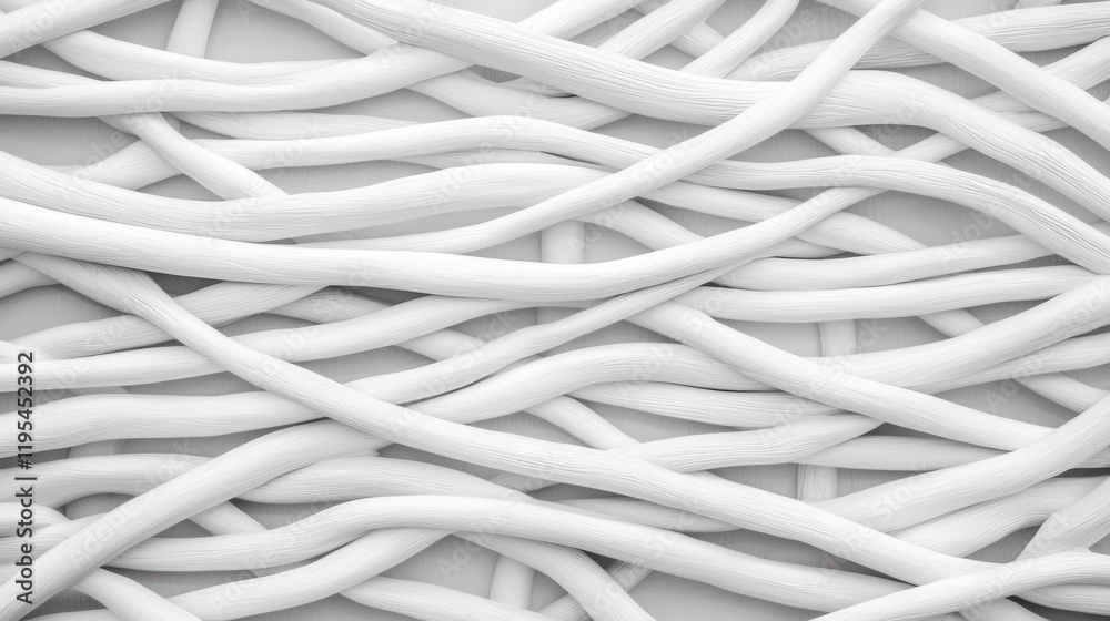White abstract texture with intertwined lines creating smooth background White abstract texture with intertwined lines creating smooth background