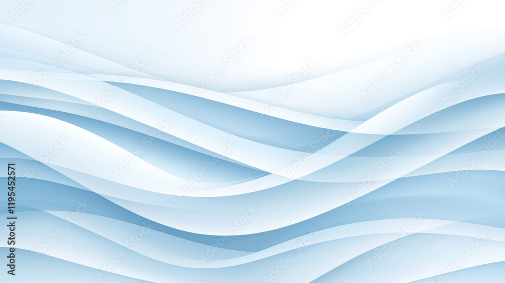 Fototapeta premium Soft blue waves create serene and calming background, perfect for various designs