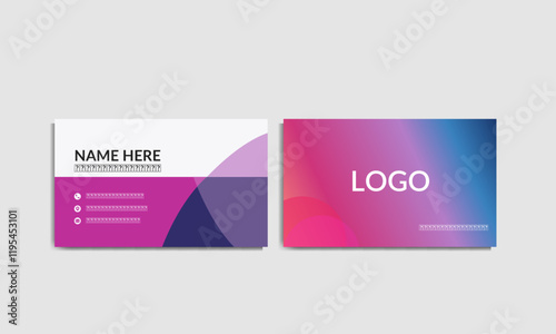 modern simple gradient business card.