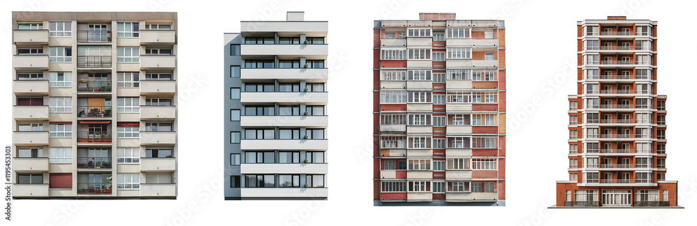 Collection set of Apartment isolated on white and transparent background, cut out png Collection set of Apartment isolated on white and transparent background, cut out png