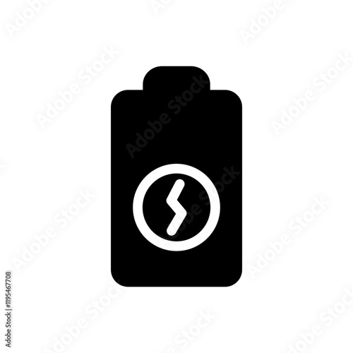 Battery icon with a charging symbol, representing a device in the process of recharging.