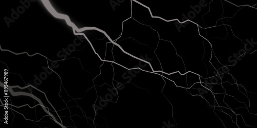 Black marble texture background, abstract marble texture. Dark textured leather wall with vintage grunge pattern .Tele photo of a distant branched lightning bolt at night .
