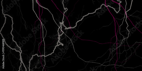 Black marble texture background, abstract marble texture. Dark textured leather wall with vintage grunge pattern .Tele photo of a distant branched lightning bolt at night .
