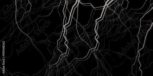 Black marble texture background, abstract marble texture. Dark textured leather wall with vintage grunge pattern .Tele photo of a distant branched lightning bolt at night .
