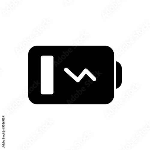 Battery icon with a charging symbol, representing a device in the process of recharging.