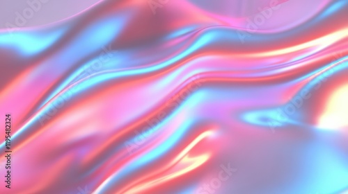 Immersive abstract landscape featuring dynamic neon waves and vibrant gradients for a futuristic aesthetic
