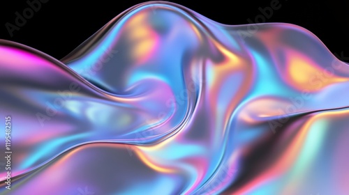 Immersive neon abstraction with fluid dynamics and vibrant hues creating a futuristic atmosphere