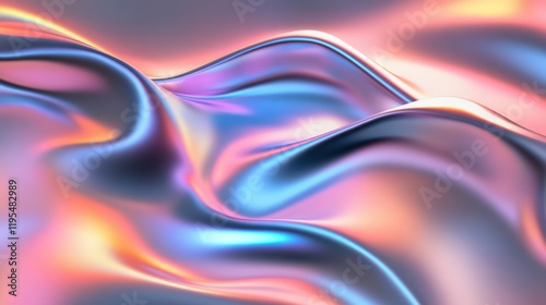Dynamic neon waves create an immersive abstract experience with vivid colors and soft glows enhancing the modern aesthetic