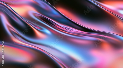 Vibrant neon waves create a futuristic atmosphere with dynamic light trails and smooth gradients