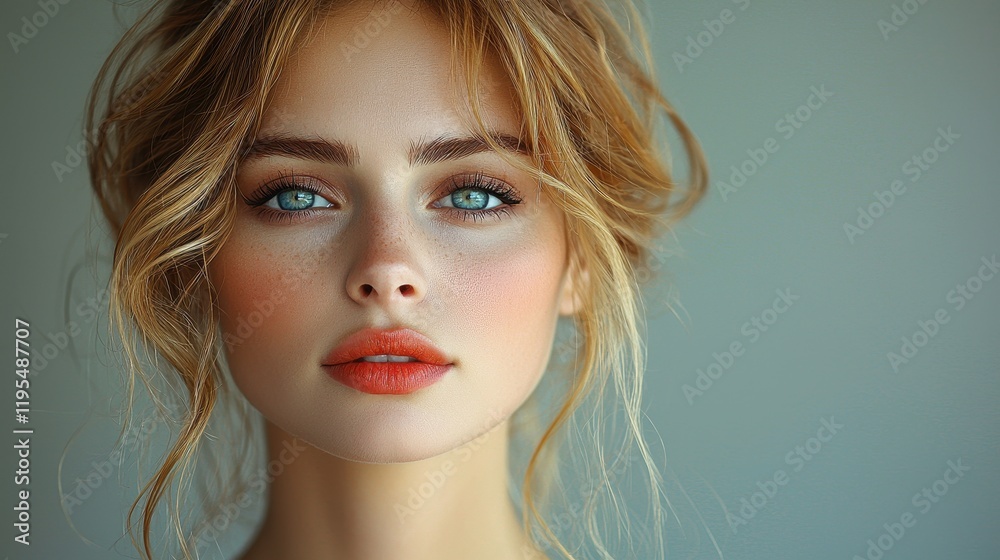 Fototapeta premium Portrait of a beautiful woman.