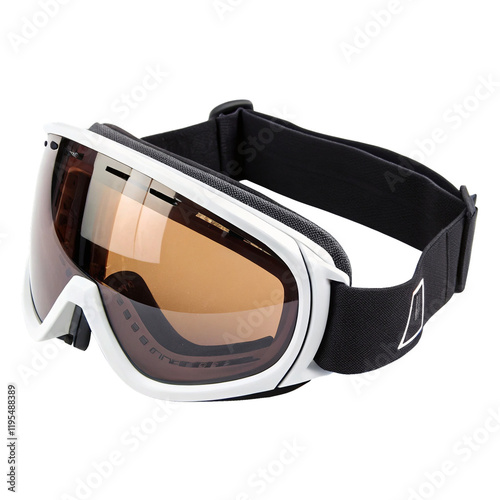 Ski goggles isolated on a transparent background.