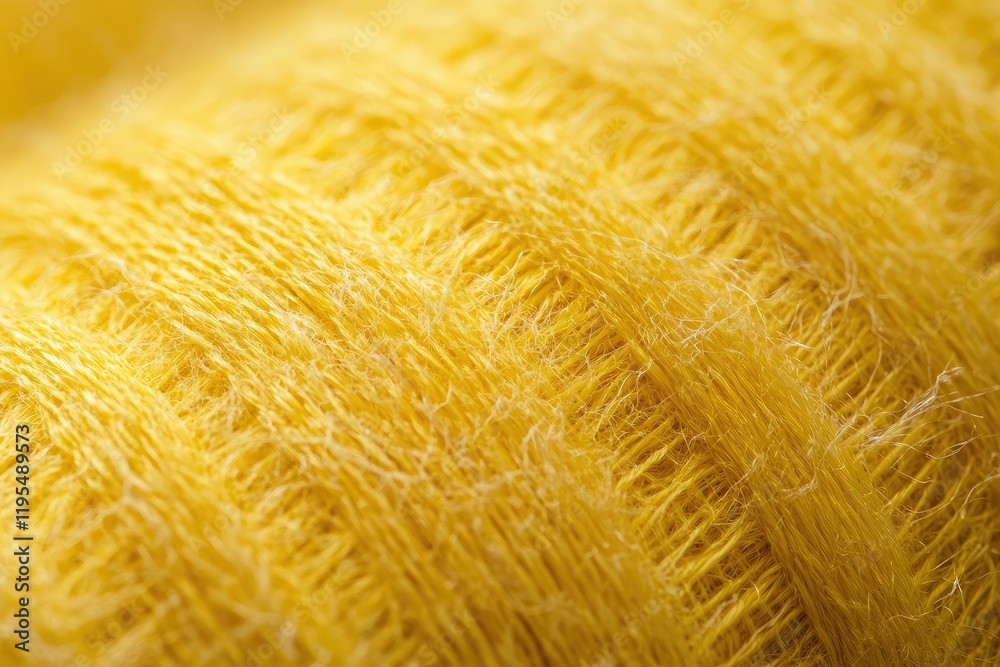Closeup View Of A Golden Yellow Yarn Spool