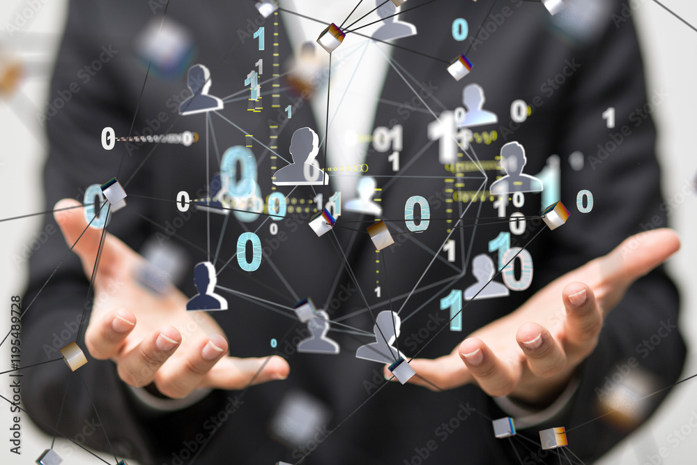 Global network. Blockchain. 3D illustration. Neural networks and artificial intelligence. Abstract 3d Global network. Blockchain. 3D illustration. Neural networks and artificial intelligence. Abstract 3d