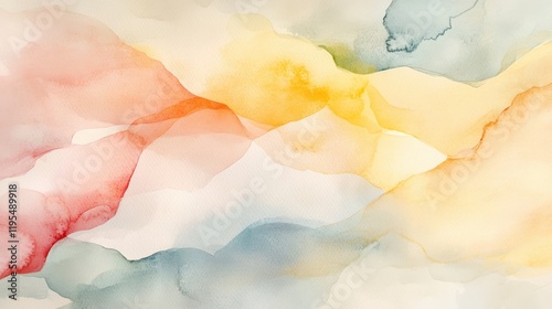 Flowing harmony of vibrant pastels creating an ethereal atmosphere with gentle gradients and organic shapes