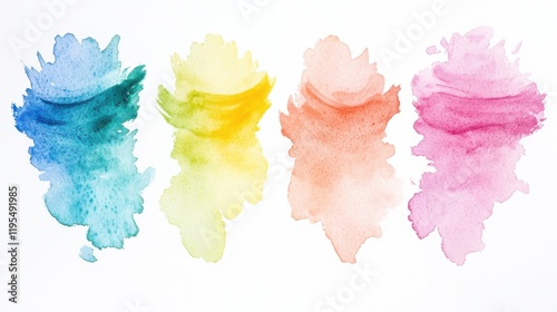 Vibrant pastel watercolor abstract with soft edges and gentle transitions for artistic inspiration