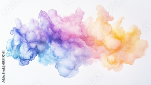 Fluidity of colors expressing gentle emotions through vibrant watercolor transitions and soft textures in an abstract composition