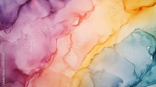 Vibrant pastel watercolor blending into soft transitions of color on textured paper