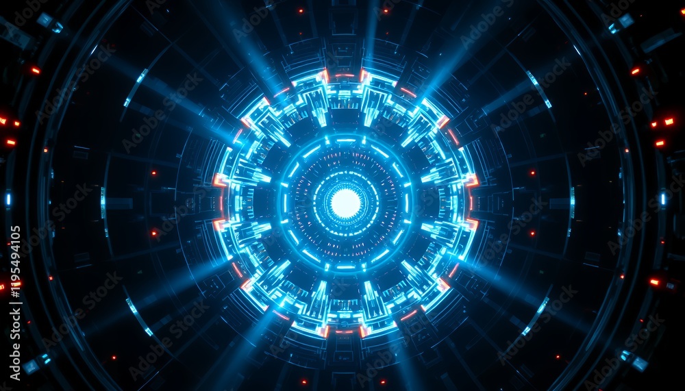 Fototapeta premium Futuristic Glowing Cybersecurity Backgrounds with High-Tech Circuit Designs – HD & 4K Generative AI Wallpapers, Generative AI