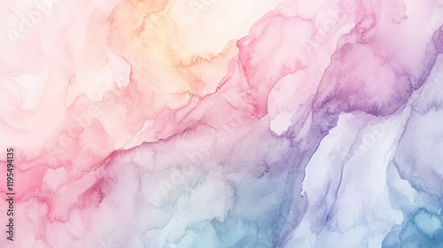 Experience the serene beauty of vibrant pastel watercolors flowing gently in an abstract artistic composition