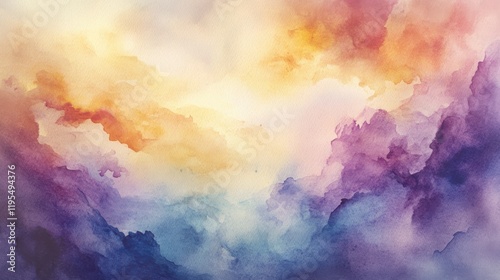 Vibrant pastel watercolor blending seamlessly with soft edges creates an enchanting abstract backdrop for artistic expression