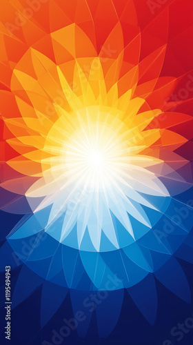 Radiant Abstract Sunburst Designs in Vibrant Gradient Colors