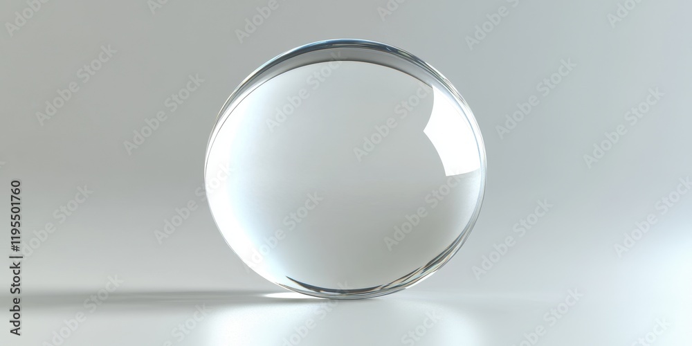 A perfectly rounded glass sphere sits on a smooth surface, reflecting ambient light and surrounding details while showcasing its transparency A perfectly rounded glass sphere sits on a smooth surface, reflecting ambient light and surrounding details while showcasing its transparency