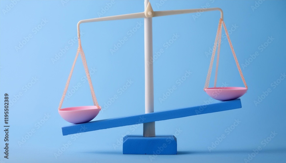 A picture of various social factors being distributed fairly on a balanced scale.