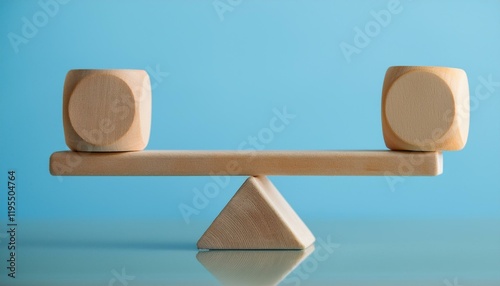 A picture of various social factors being distributed fairly on a balanced scale.