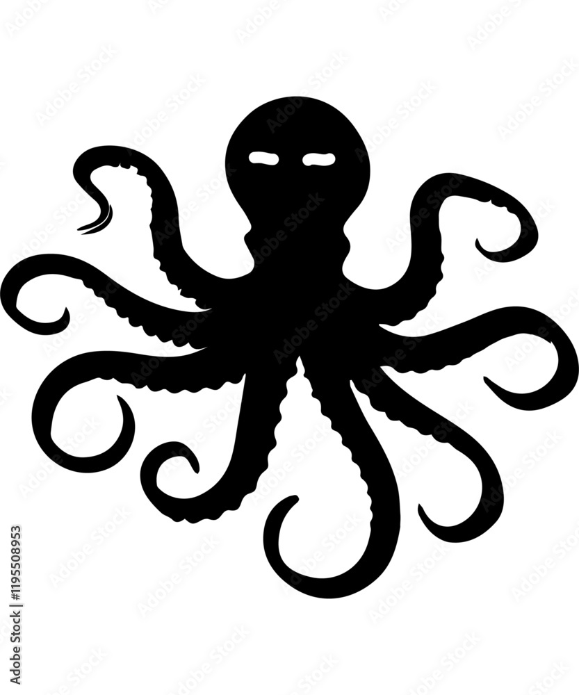 Obraz premium Octopus Silhouette