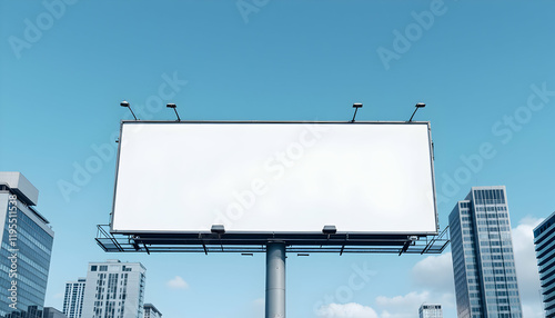 Blank Billboard Mockup in City Setting for Advertising