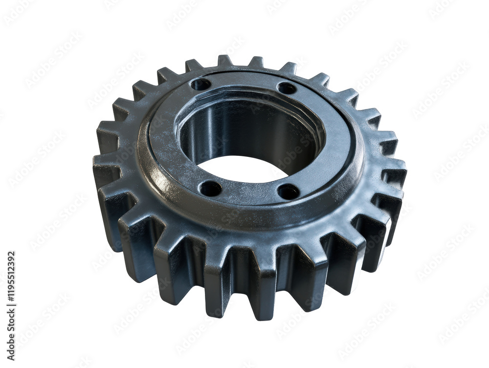 Isolated Black Metal Gear Wheel Isolated Black Metal Gear Wheel
