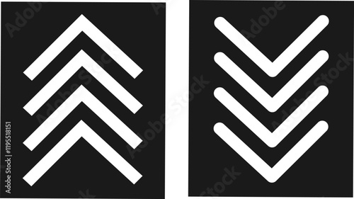 Arrow Chevron Icon Perfect for Navigation and on white background
