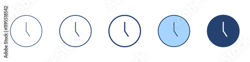 Clock icon Symbol set collection