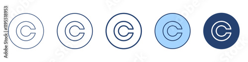 Copyright icon Symbol set collection